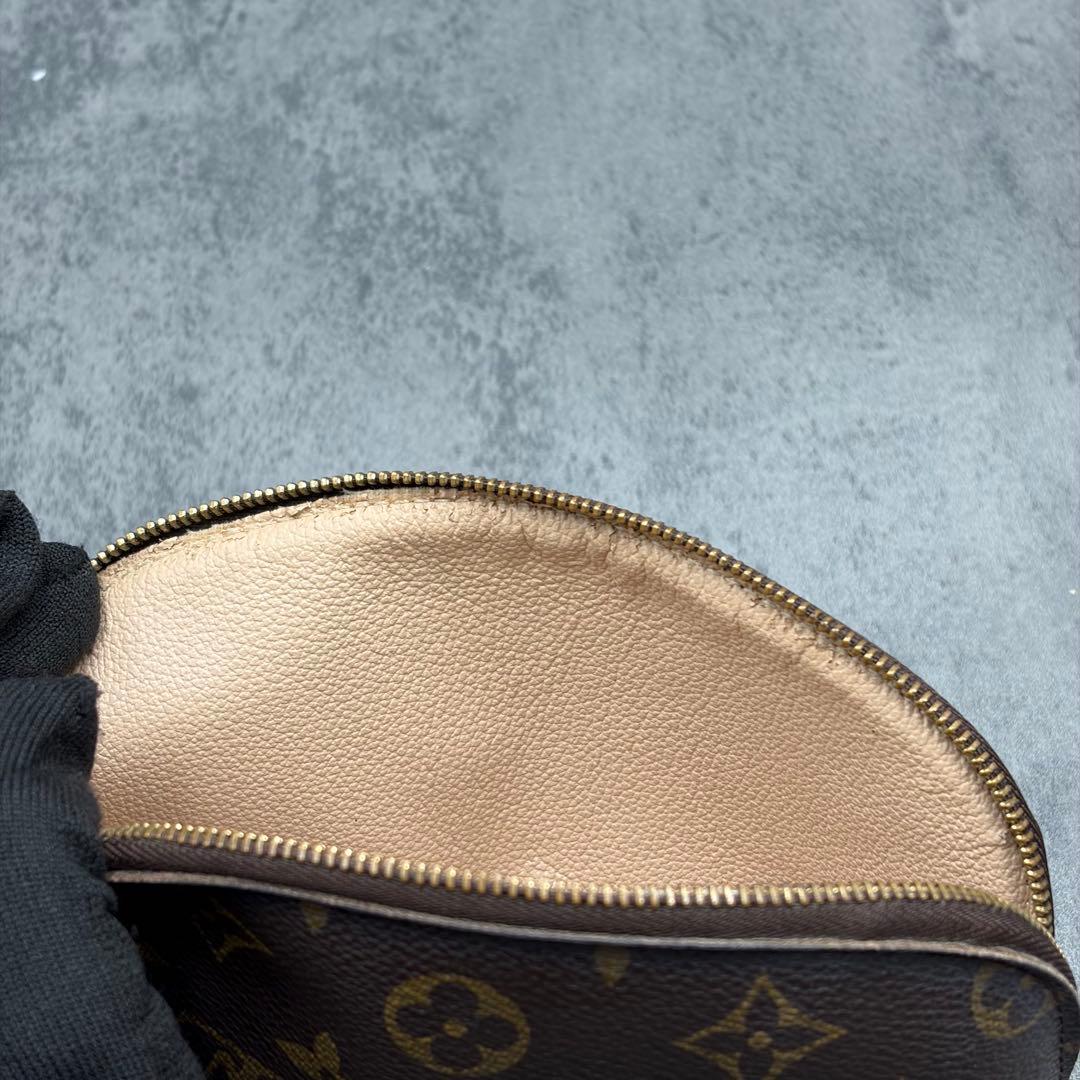 ルイヴィトン モノグラム ポシェットコスメティック PM PVC レザー 茶