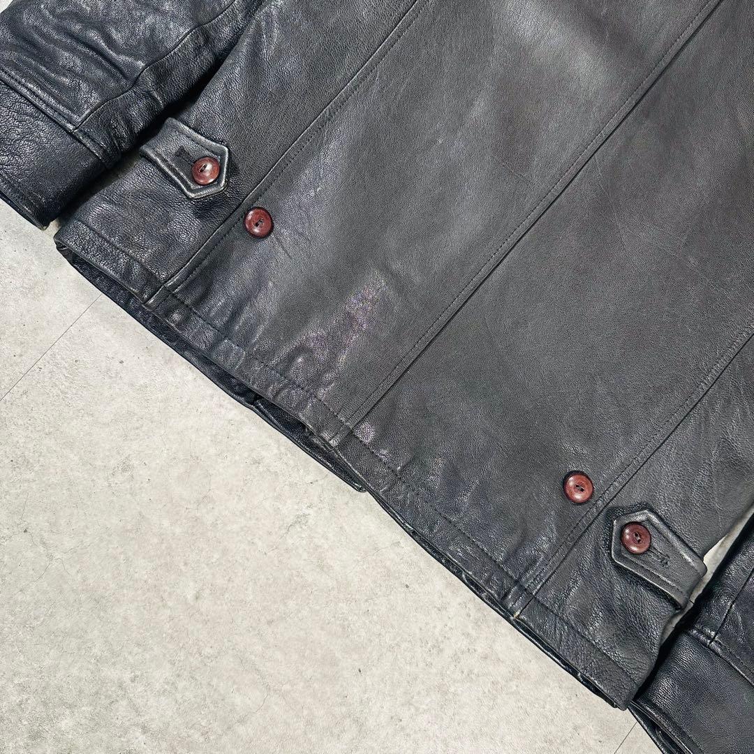 COOTIE クーティ ゴートレザージャケット ブラック サイズM