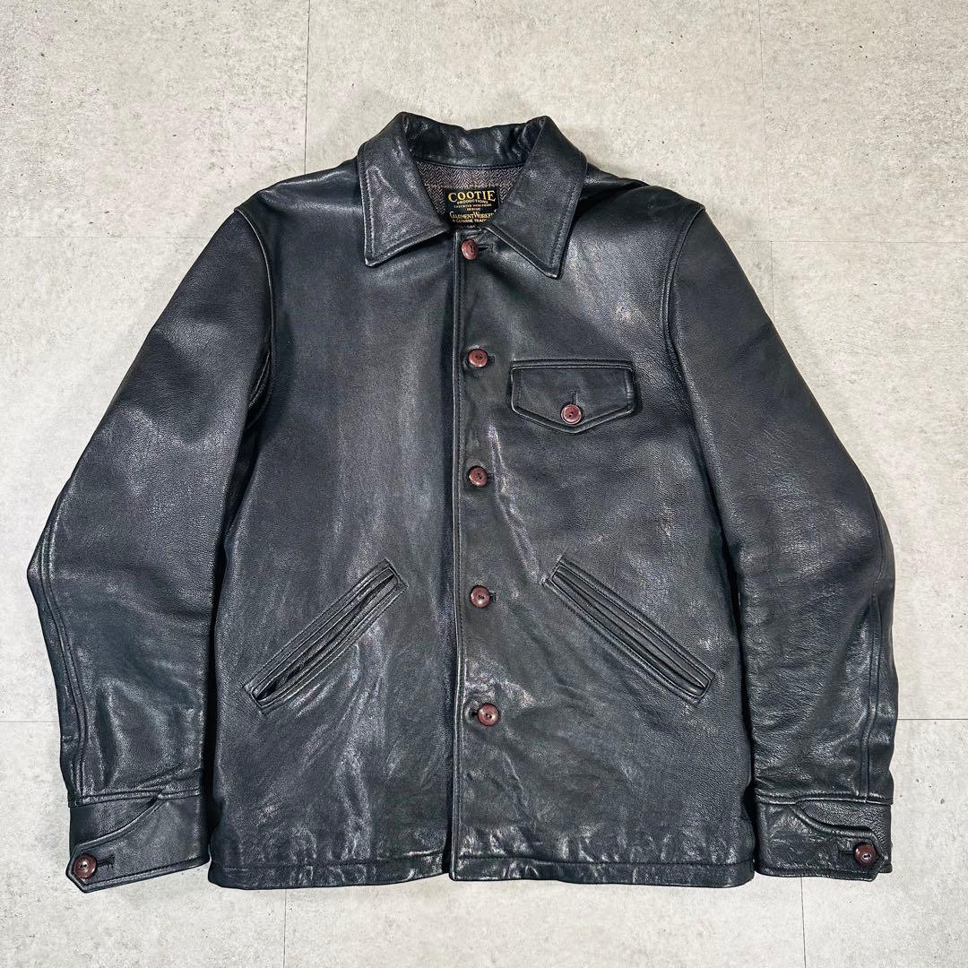 COOTIE クーティ ゴートレザージャケット ブラック サイズM