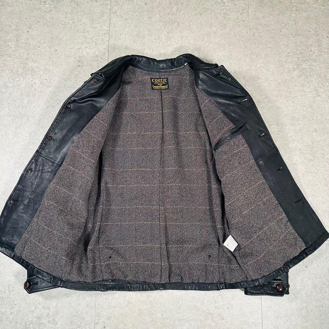 COOTIE クーティ ゴートレザージャケット ブラック サイズM