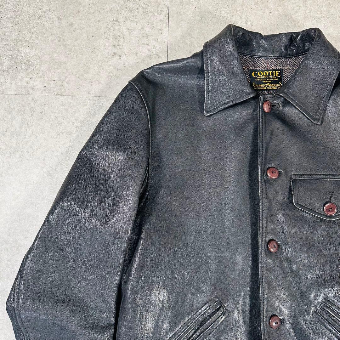 COOTIE クーティ ゴートレザージャケット ブラック サイズM