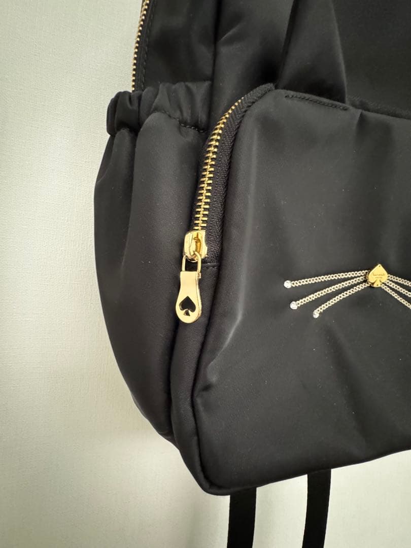 ケイトスペード　Kate spade キッズ　黒 リュック　キャットリュック