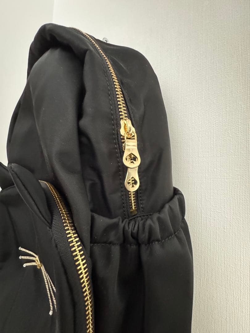ケイトスペード　Kate spade キッズ　黒 リュック　キャットリュック