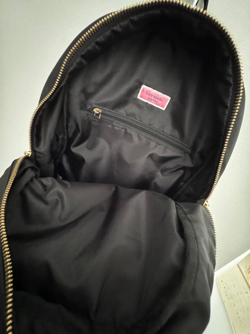 ケイトスペード　Kate spade キッズ　黒 リュック　キャットリュック