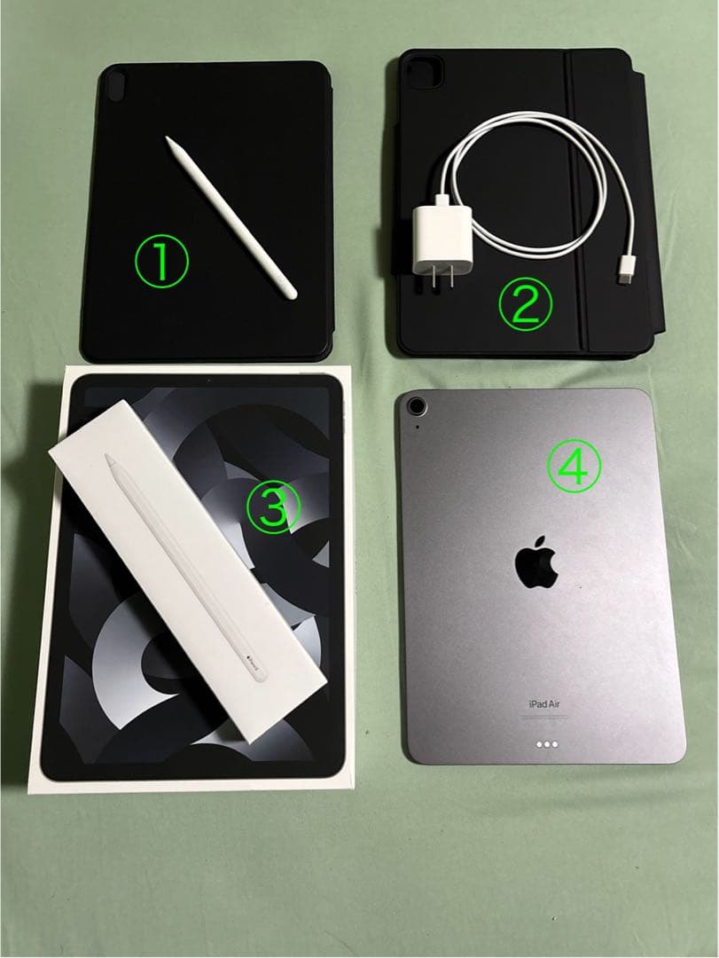 iPad Air5 スペースグレー本体 + Apple Pencil + 充電器