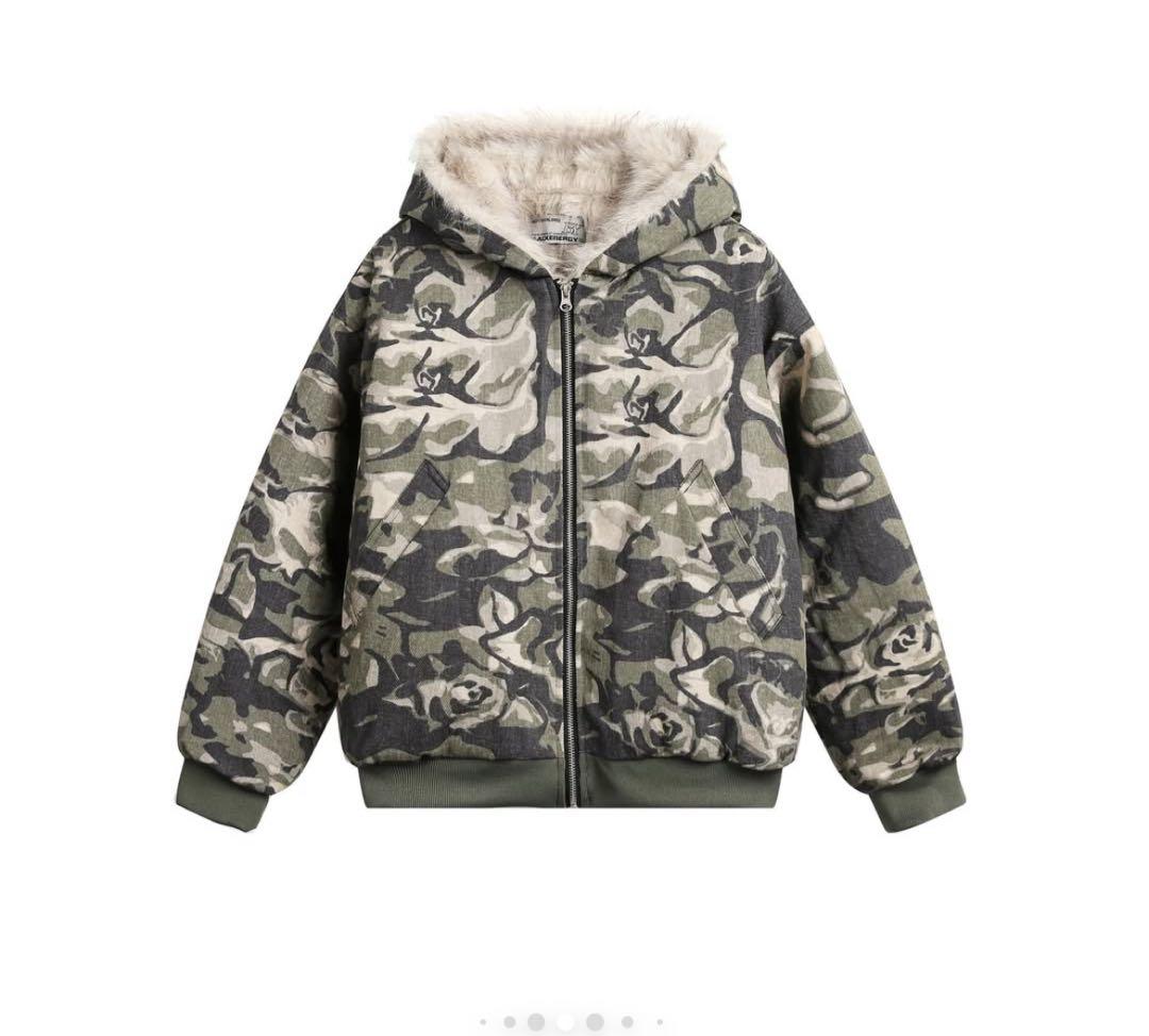 y2k 迷彩 ファー付き ジャケット アウター KsG