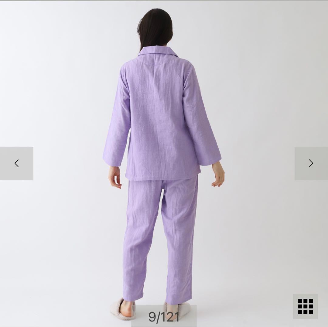 新品　UCHINO ウチノ　マシュマロガーゼ　パジャマ　長袖　M 完売品　紫