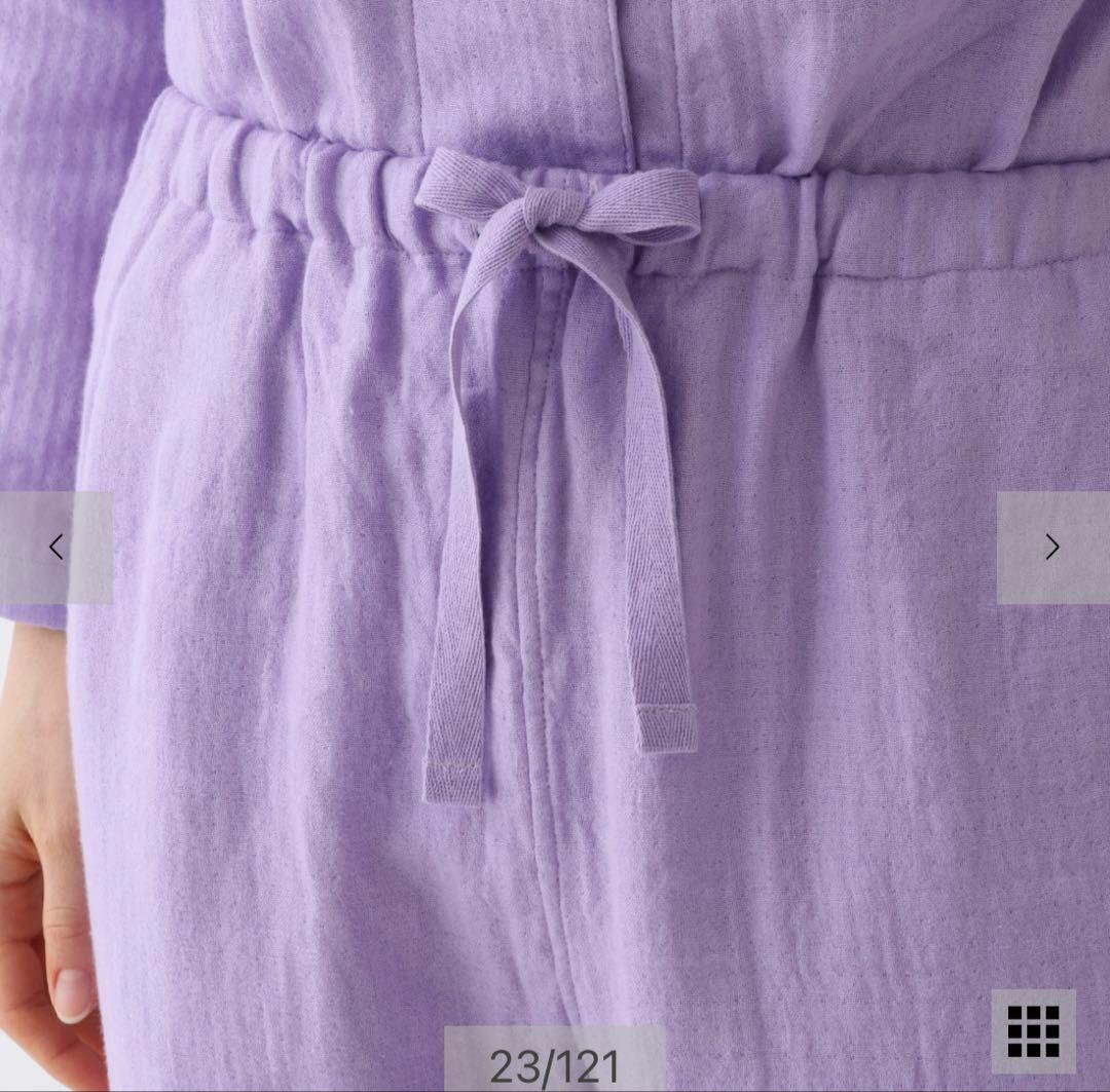 新品　UCHINO ウチノ　マシュマロガーゼ　パジャマ　長袖　M 完売品　紫