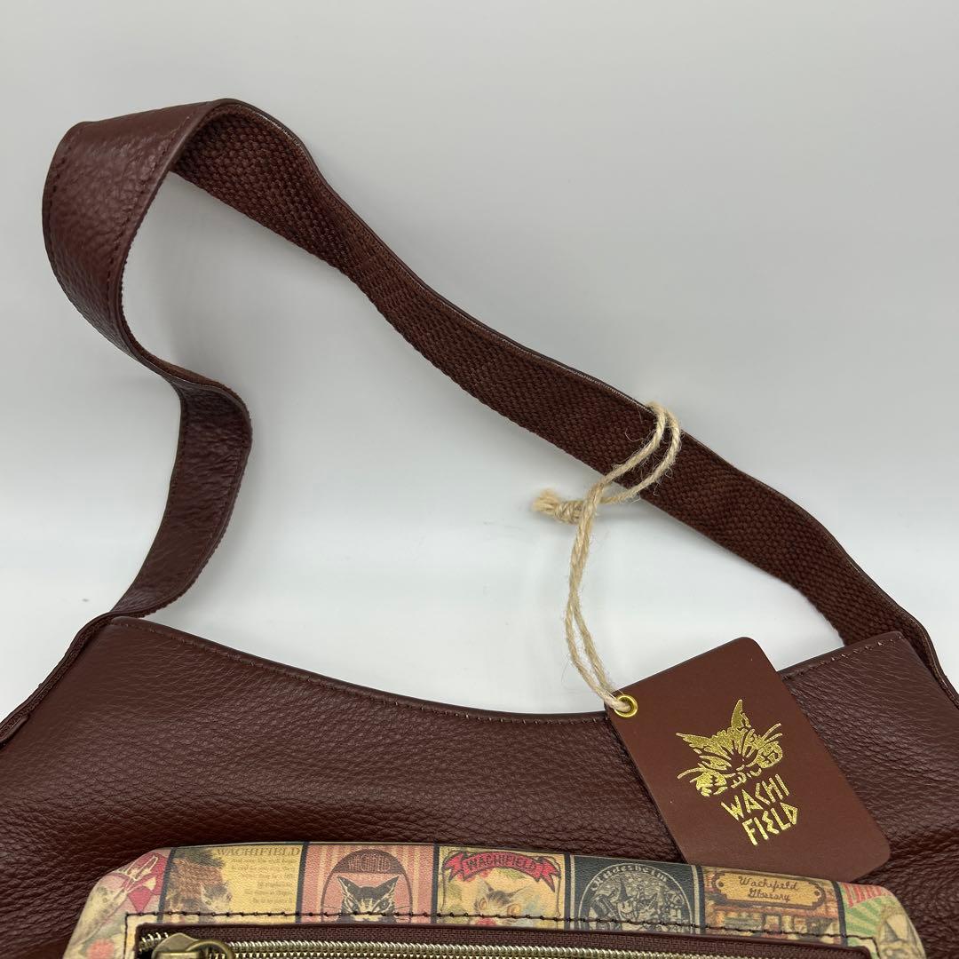 わちふぃーるど　ダヤン　レトロアートレザーハンドルバッグ