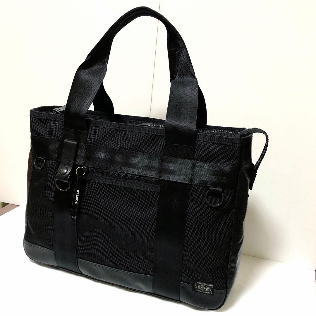 未使用級✨現行タグ ポーター ヒート トートバッグ A4可 ブラック マグライト