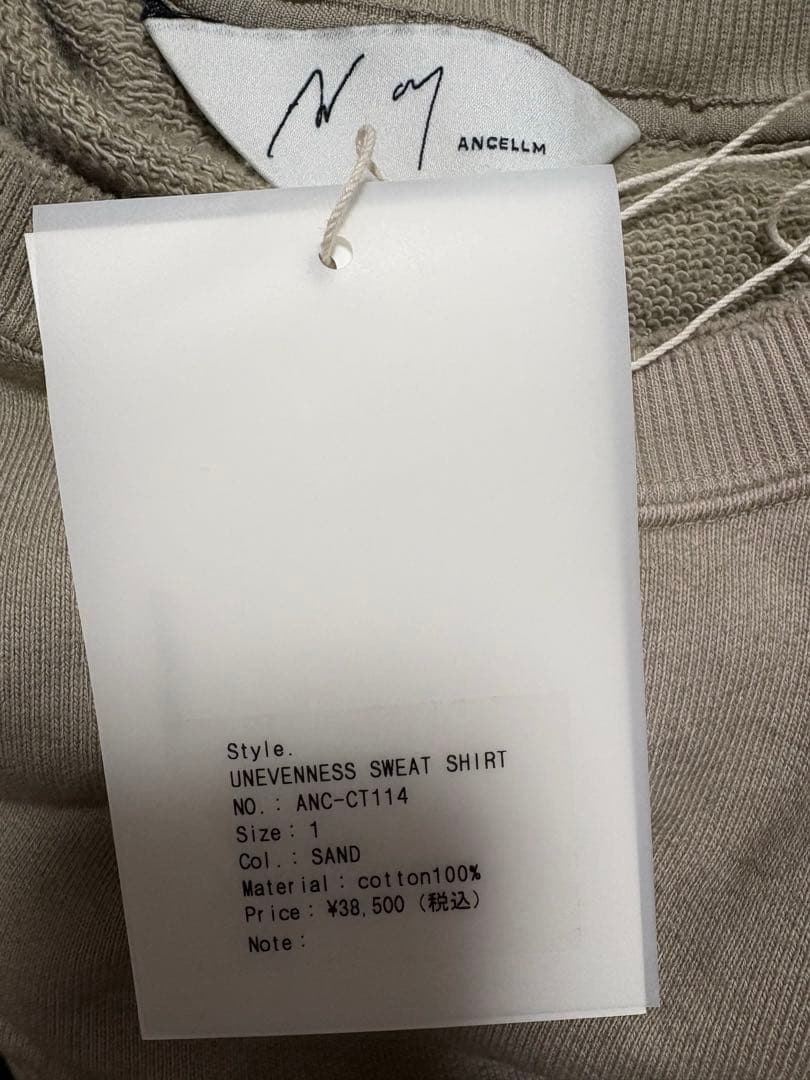 トップス ANCELLM UNEVENNESS SWEAT SHIRT