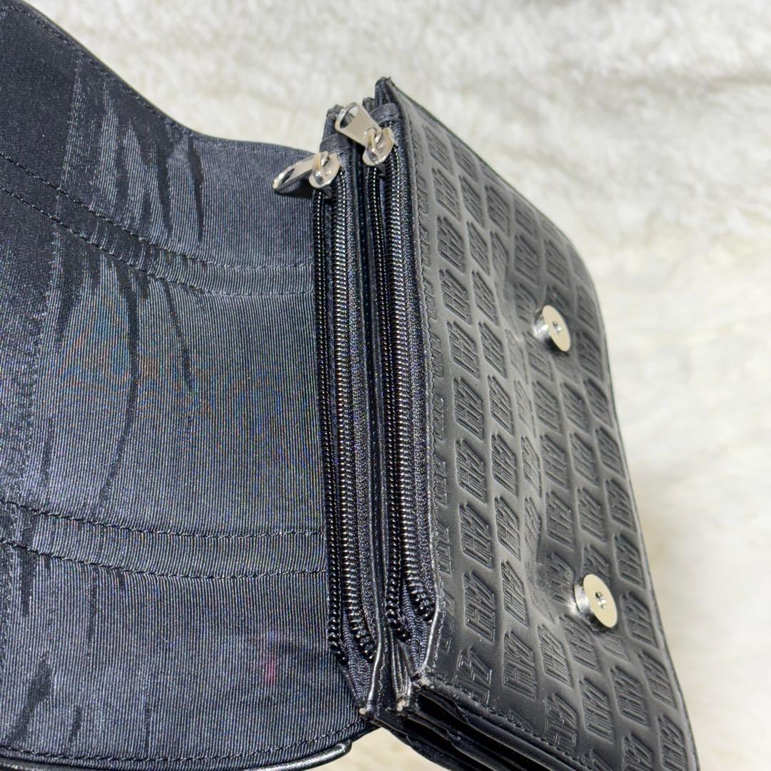 美品☆HYSTERIC GLAMOUR 総ロゴ レザー ポーチ オゾン 日本製