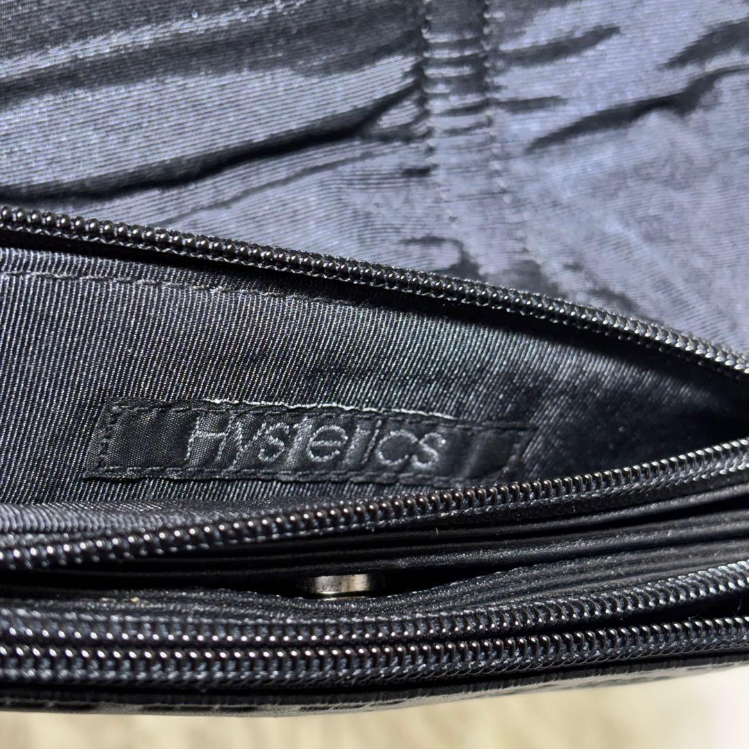 美品☆HYSTERIC GLAMOUR 総ロゴ レザー ポーチ オゾン 日本製