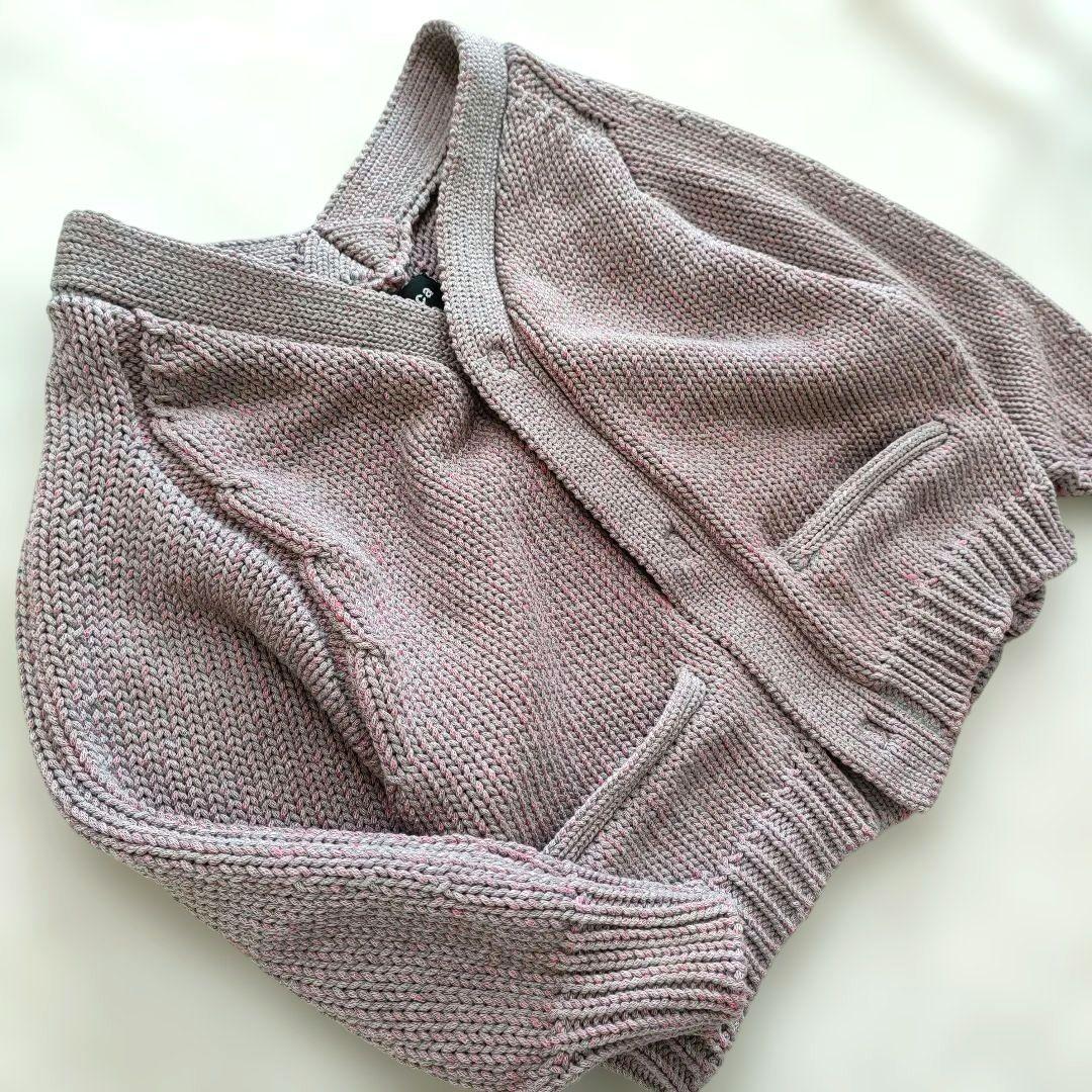 ZUCCA　変形 ニット カーディガン【M】希少デザイン ピンク