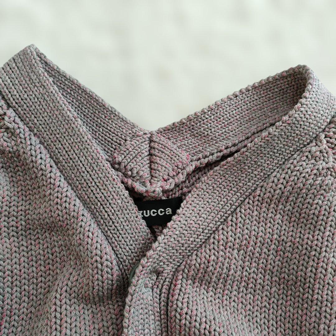 ZUCCA　変形 ニット カーディガン【M】希少デザイン ピンク