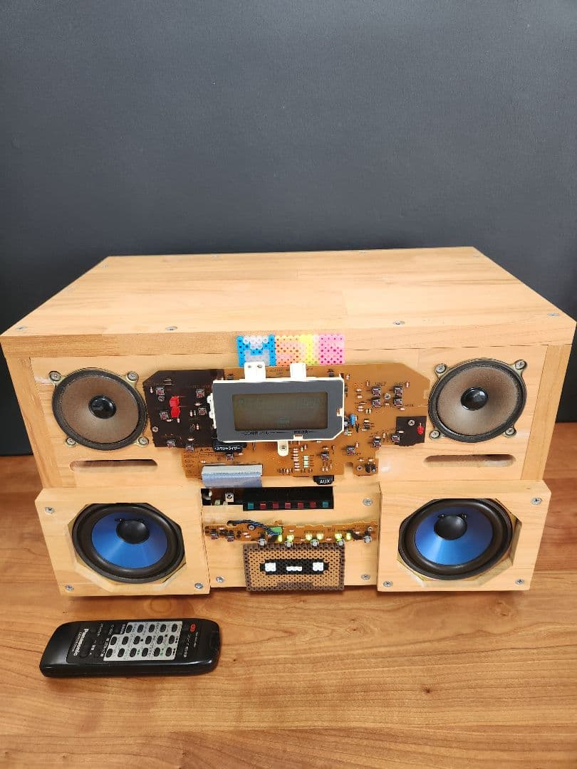 【激レア！】木製 オーディオ ハンドメイド　hiphop boom box