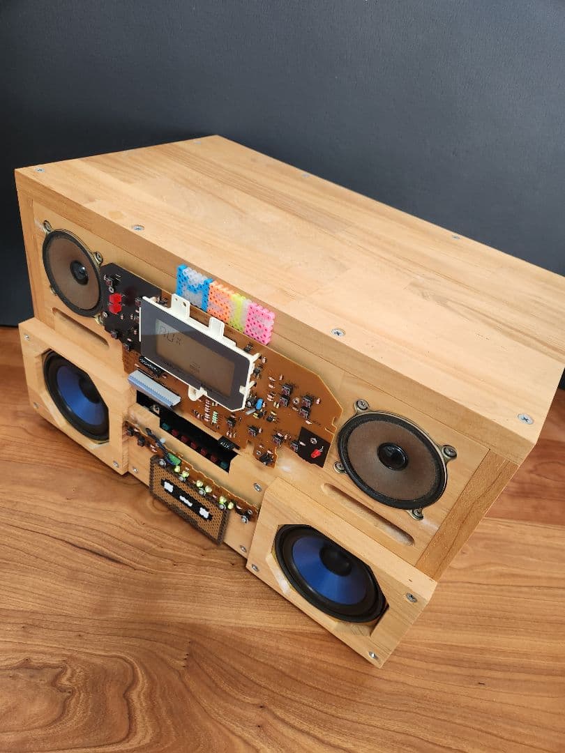 【激レア！】木製 オーディオ ハンドメイド　hiphop boom box