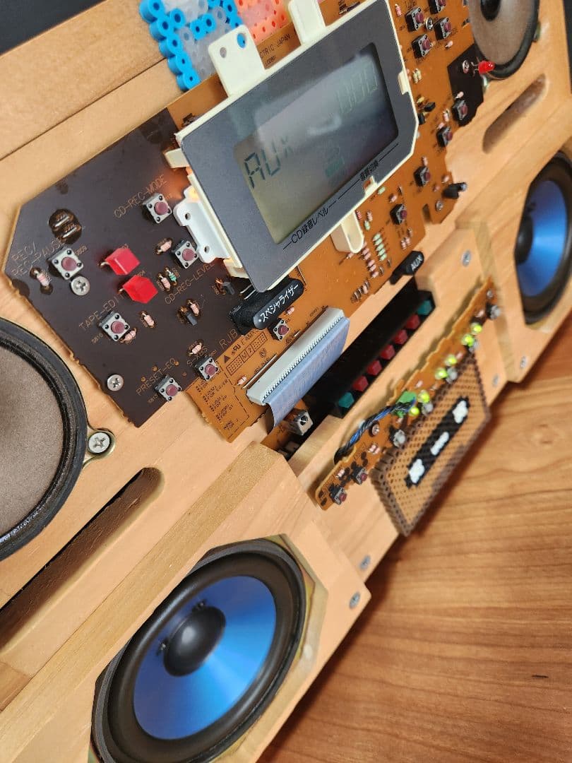 【激レア！】木製 オーディオ ハンドメイド　hiphop boom box