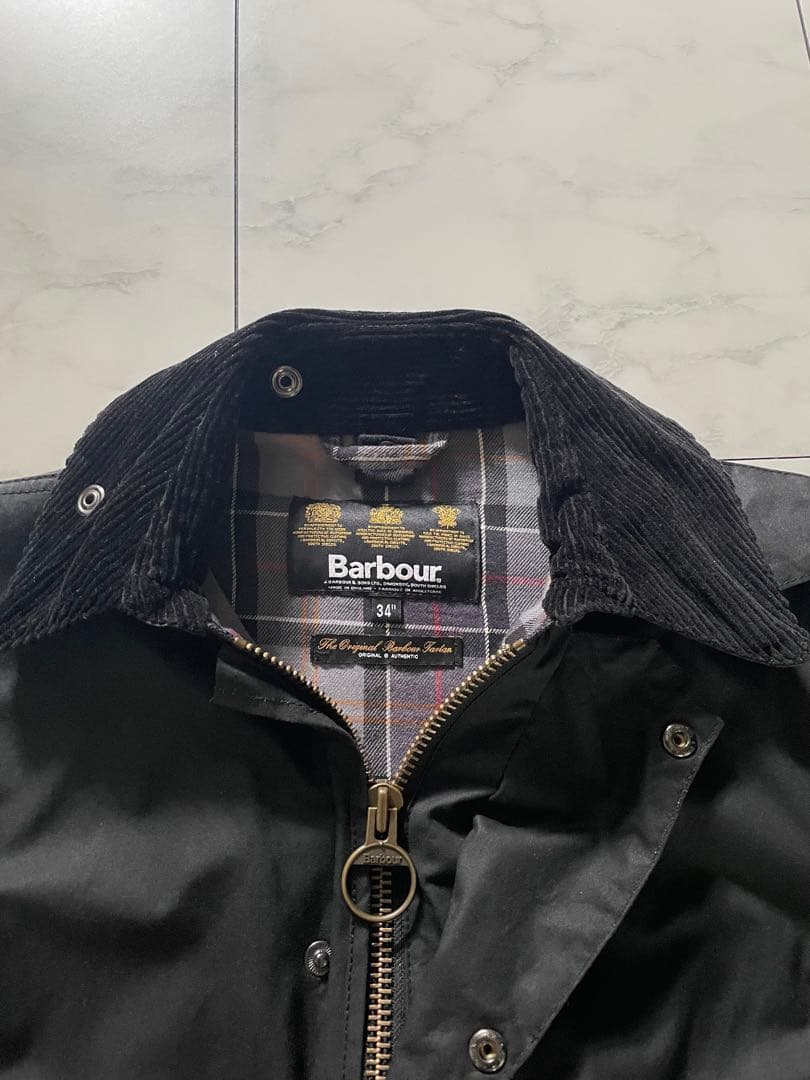 Barbour バブアーブラックオイルコート　 34サイズ