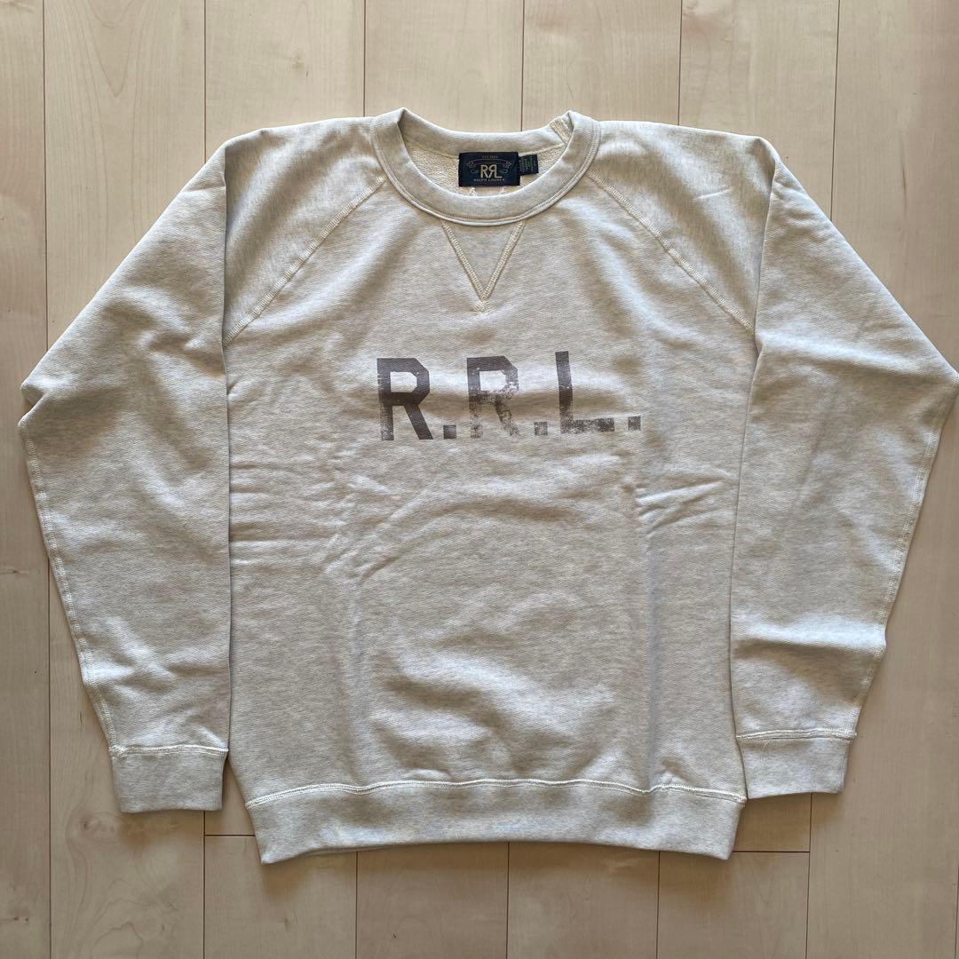 RRL 両Vガゼット ロゴプリント スウェット トレーナー