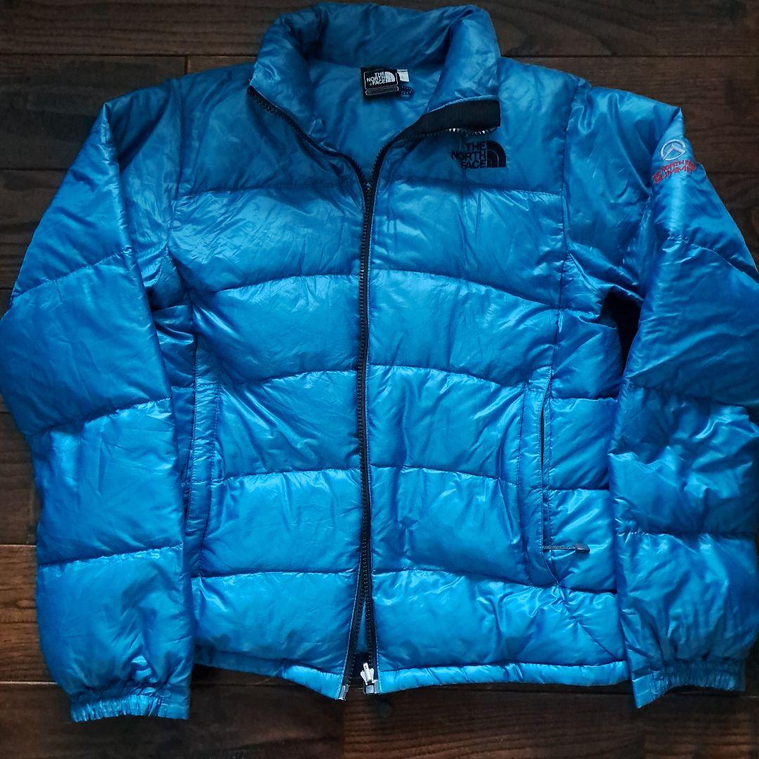 THE NORTH FACE ダウンジャケット 青 レディースL　収納袋付き