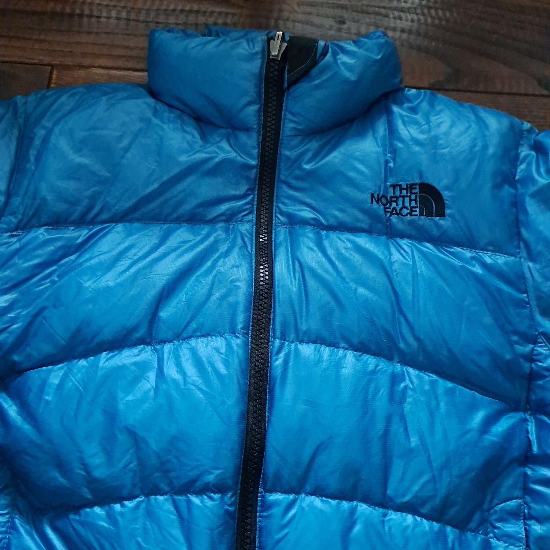 THE NORTH FACE ダウンジャケット 青 レディースL　収納袋付き