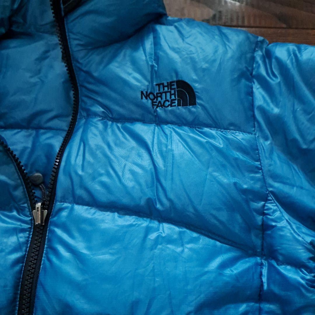 THE NORTH FACE ダウンジャケット 青 レディースL　収納袋付き