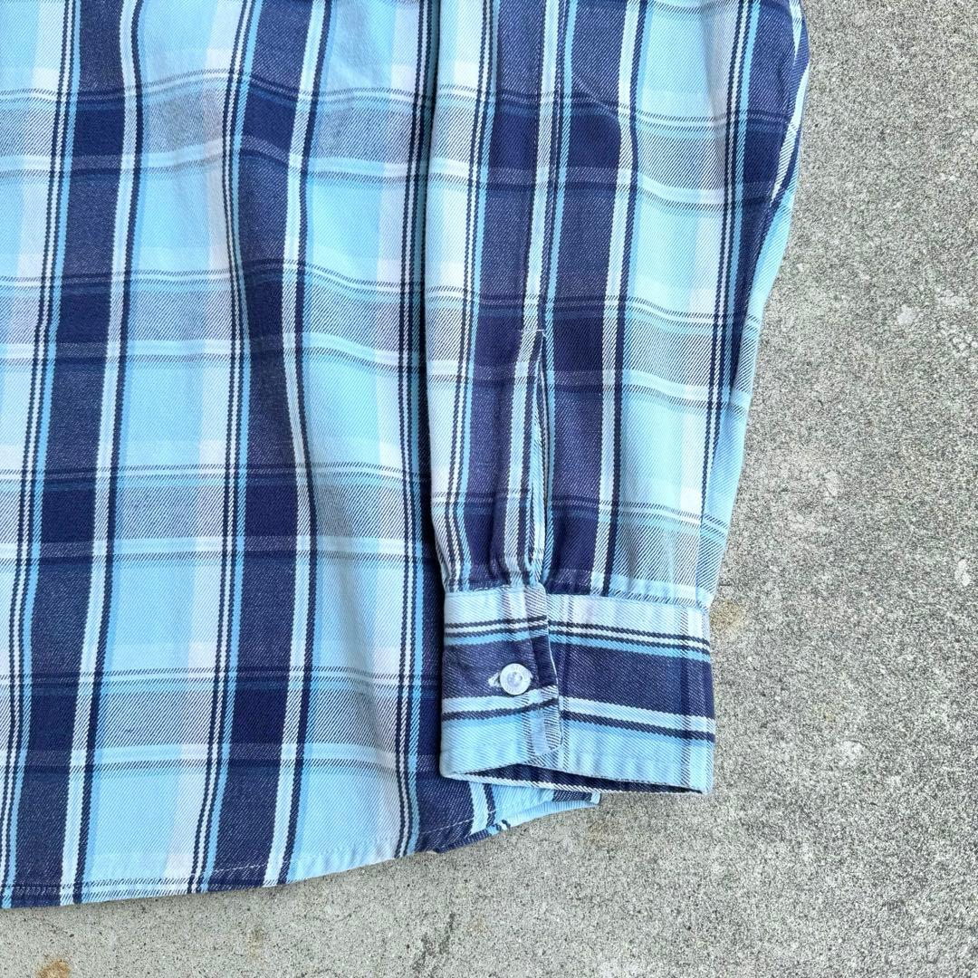 00年代 Stussy フランネルシャツ ブルー オンブレ 中田圭祐