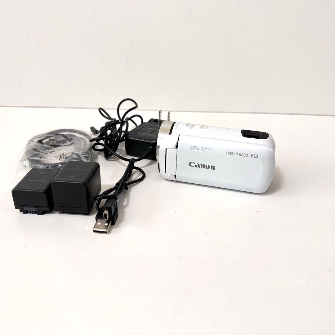 【美品】Canon　iVIS HF R800　ホワイト　SDカード付き