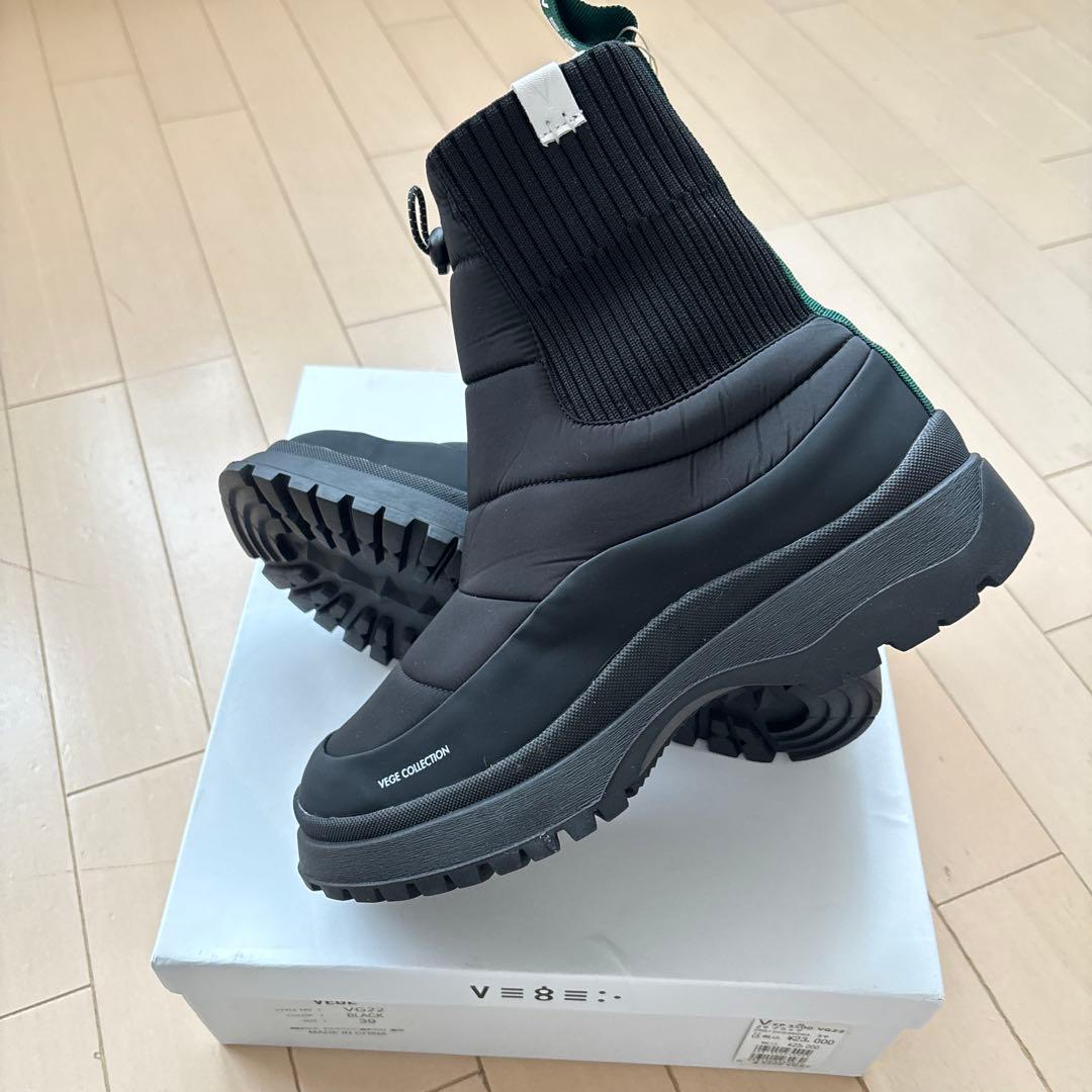 新品☆ブラック☆VEGE×nouerスノーブーツ☆定価２３０００円送料込