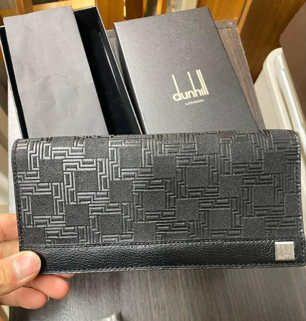 K*)様 dunhill ブラック レザー 長財布