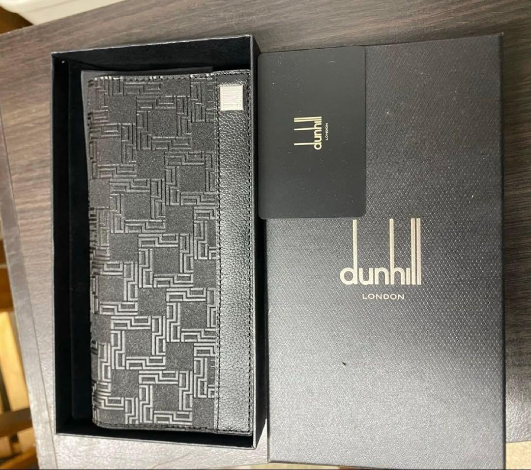 K*)様 dunhill ブラック レザー 長財布