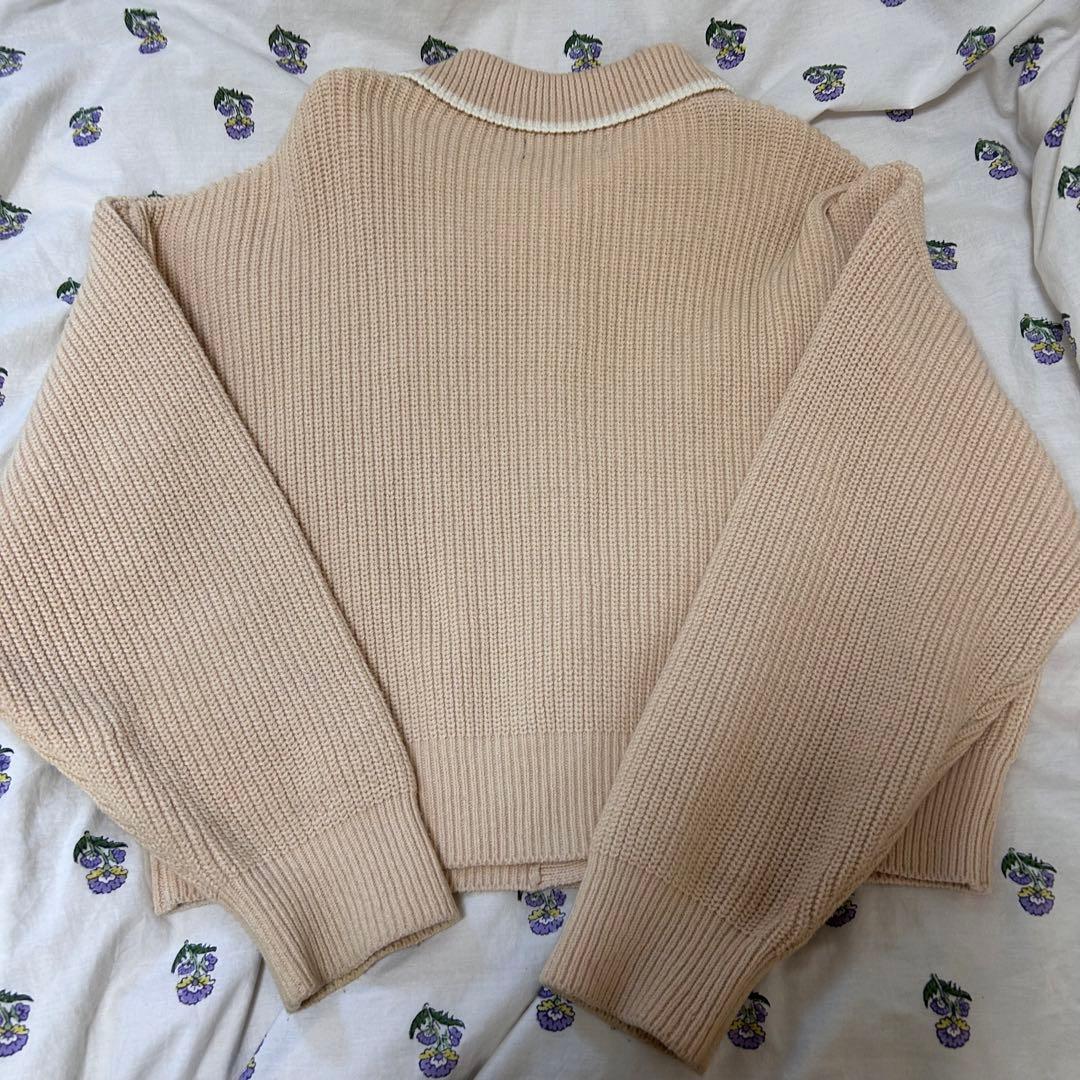 FRED PERRY×Ray BEAMS 別注ニットカーディガン ホワイト