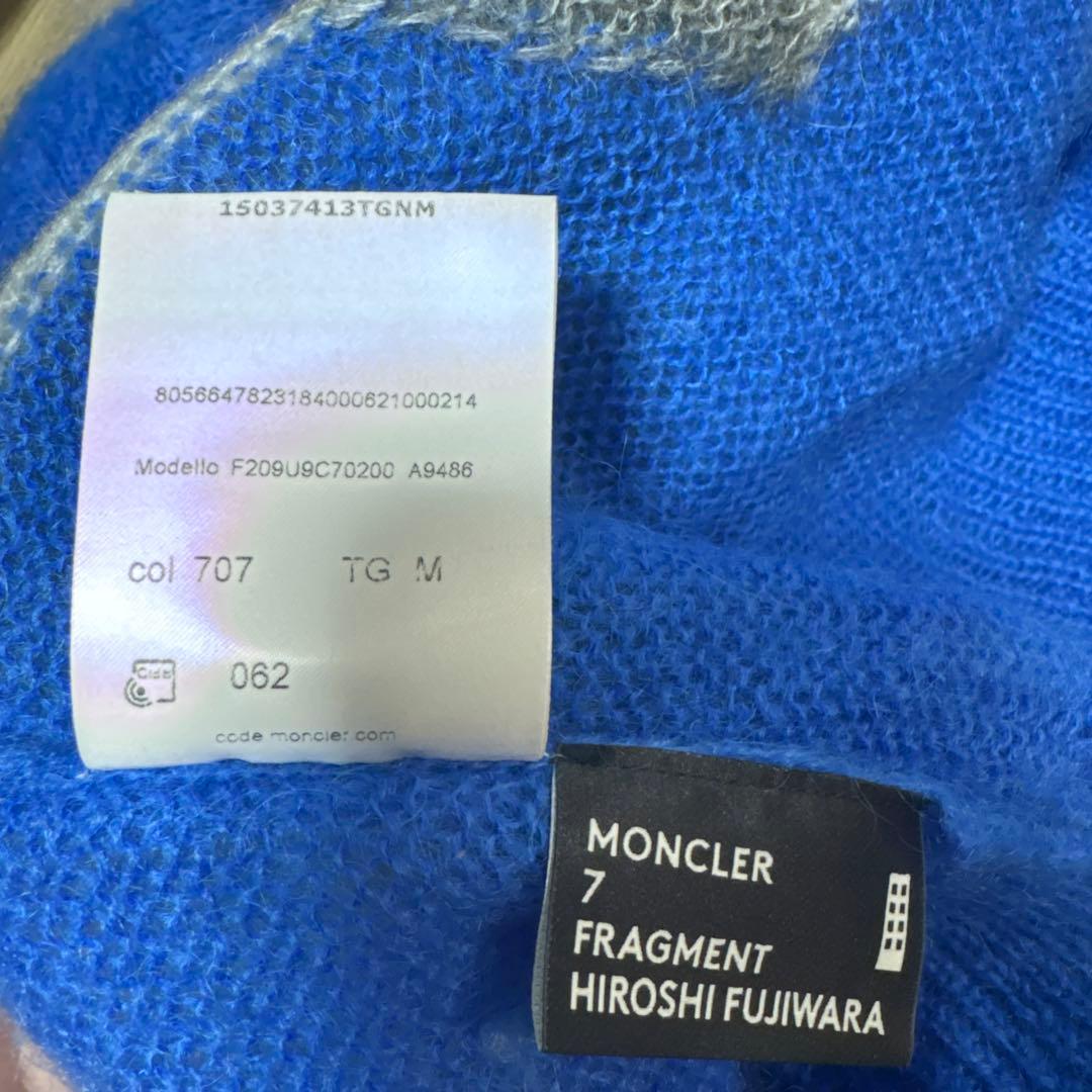 MONCLER fragment フラグメントコラボ立体幾何学模様ニットセーター