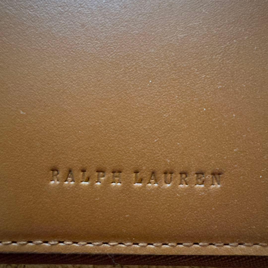 ラルフローレン　ラウンド　ダブルジップ　財布　セカンドバッグ　茶色　未使用