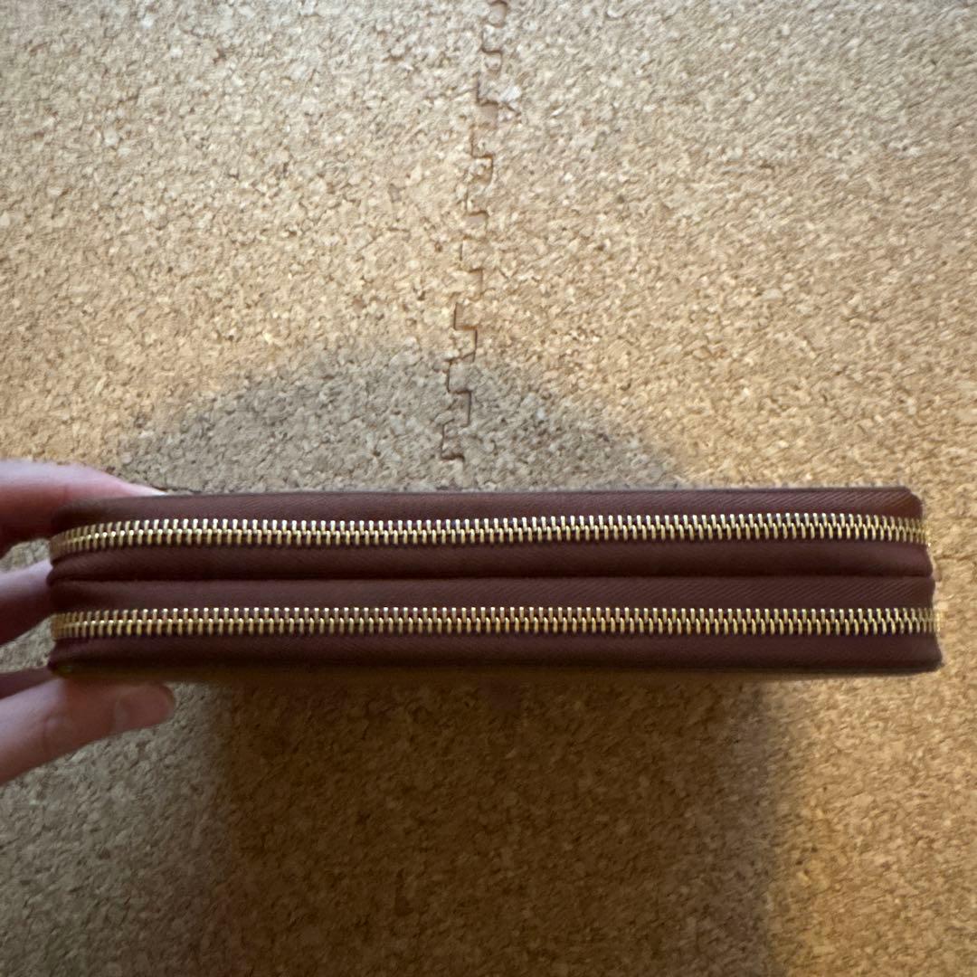 ラルフローレン　ラウンド　ダブルジップ　財布　セカンドバッグ　茶色　未使用