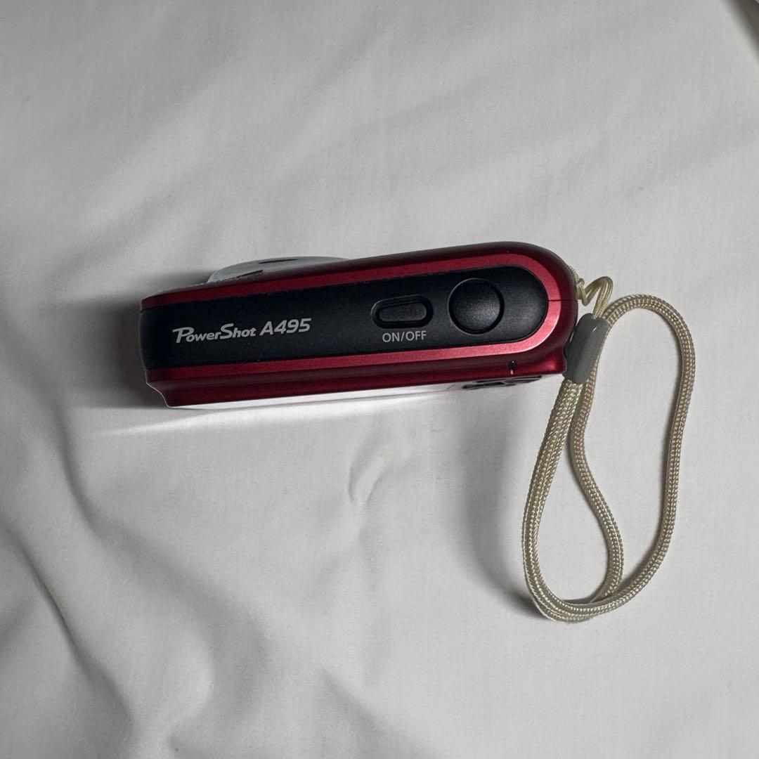 Canon PowerShot A495 レッド コンパクトデジタルカメ