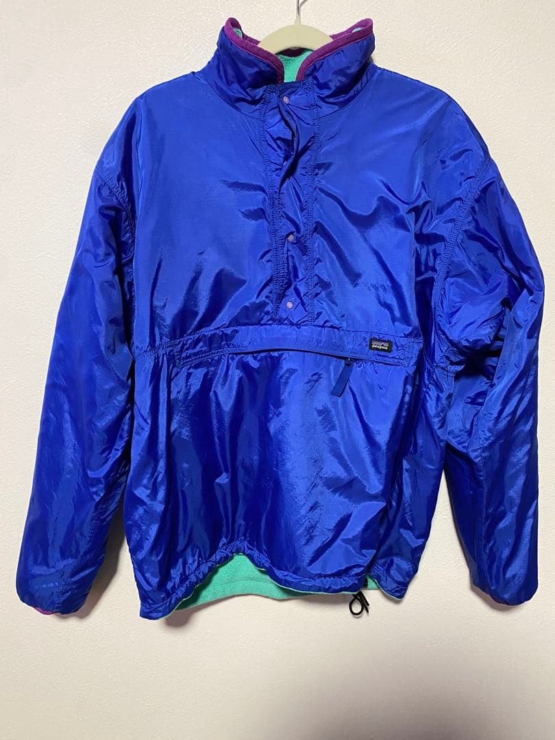 【USA製】90s パタゴニア グリセード M リバーシブル ティファニーブルー