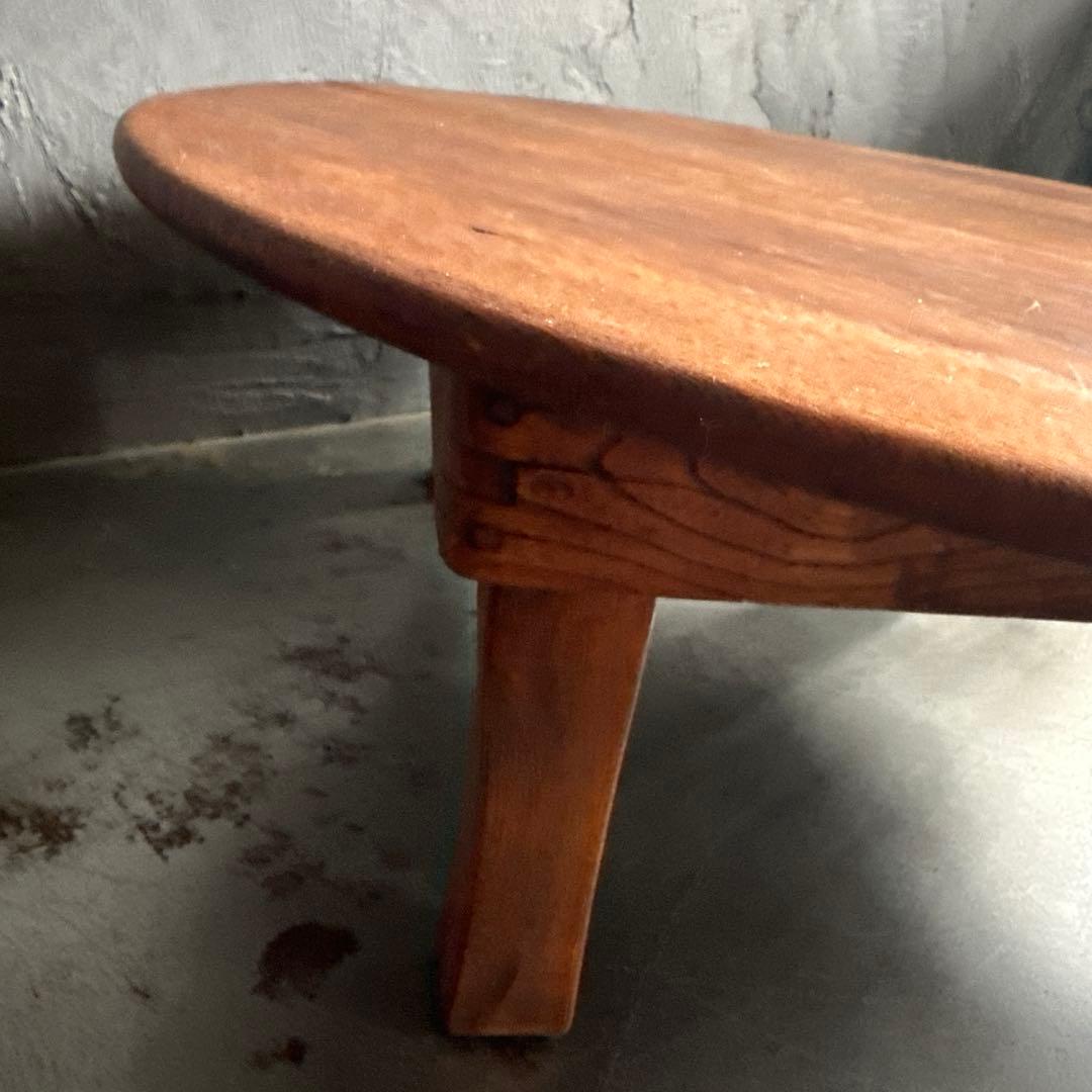 瞬間的お値下げ‼️ヴィンテージ　木製円形座卓 ダークブラウン