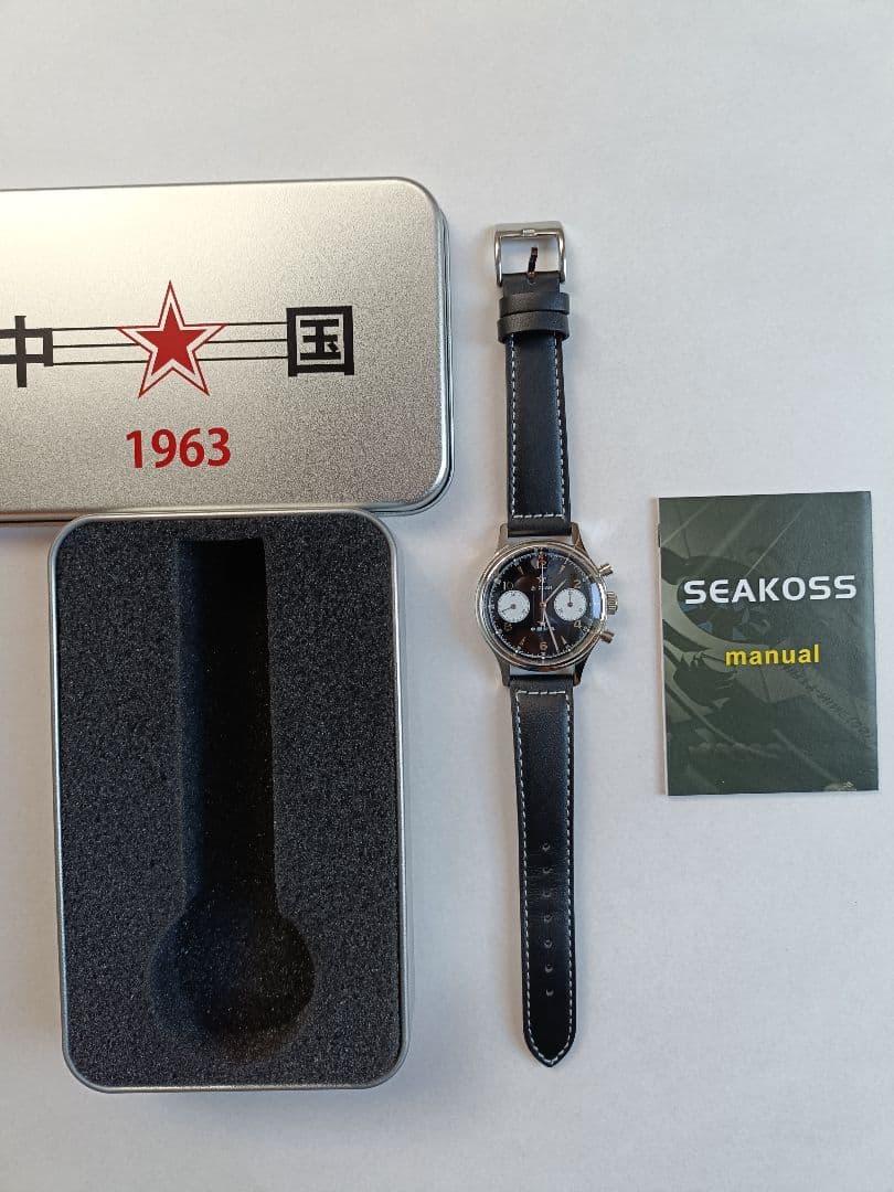 手巻き機械式クロノグラフ腕時計 st19 1963 chronograph