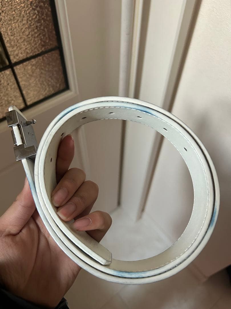 (kkk)Louis Vuitton ホワイト モノグラム ベルト