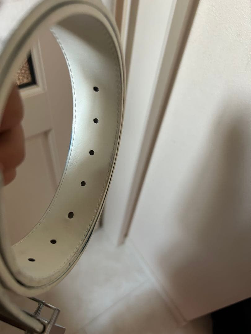 (kkk)Louis Vuitton ホワイト モノグラム ベルト