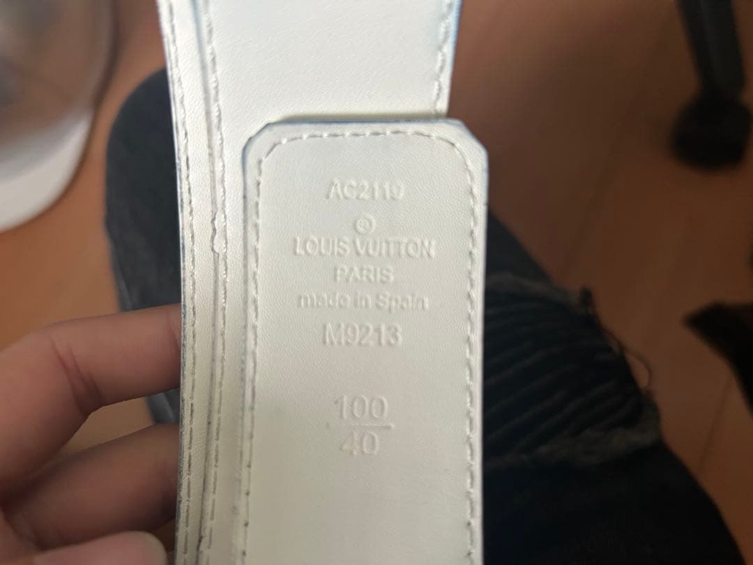 (kkk)Louis Vuitton ホワイト モノグラム ベルト