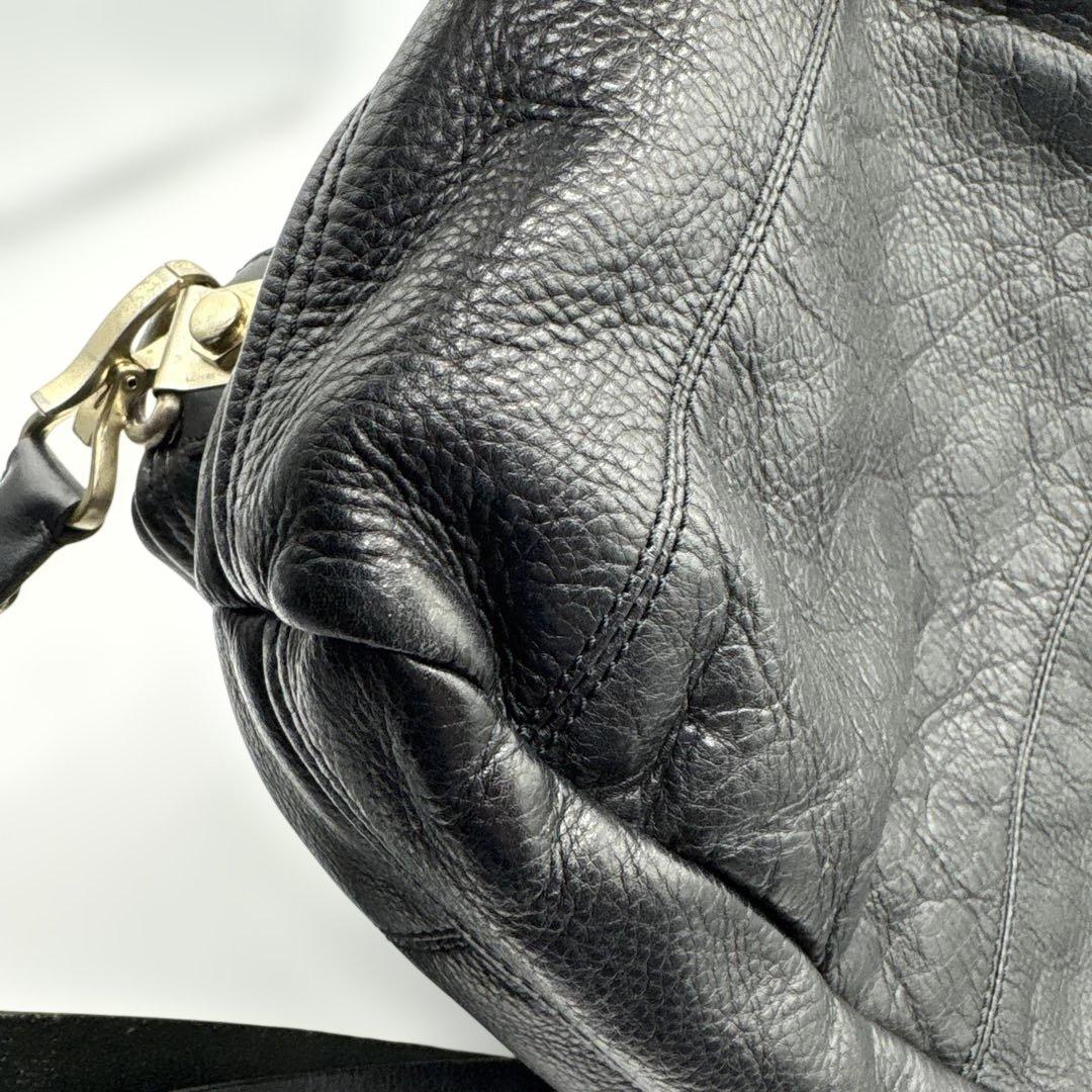 DIESEL レザー ミニボストンバッグ 黒 ショルダー 袋