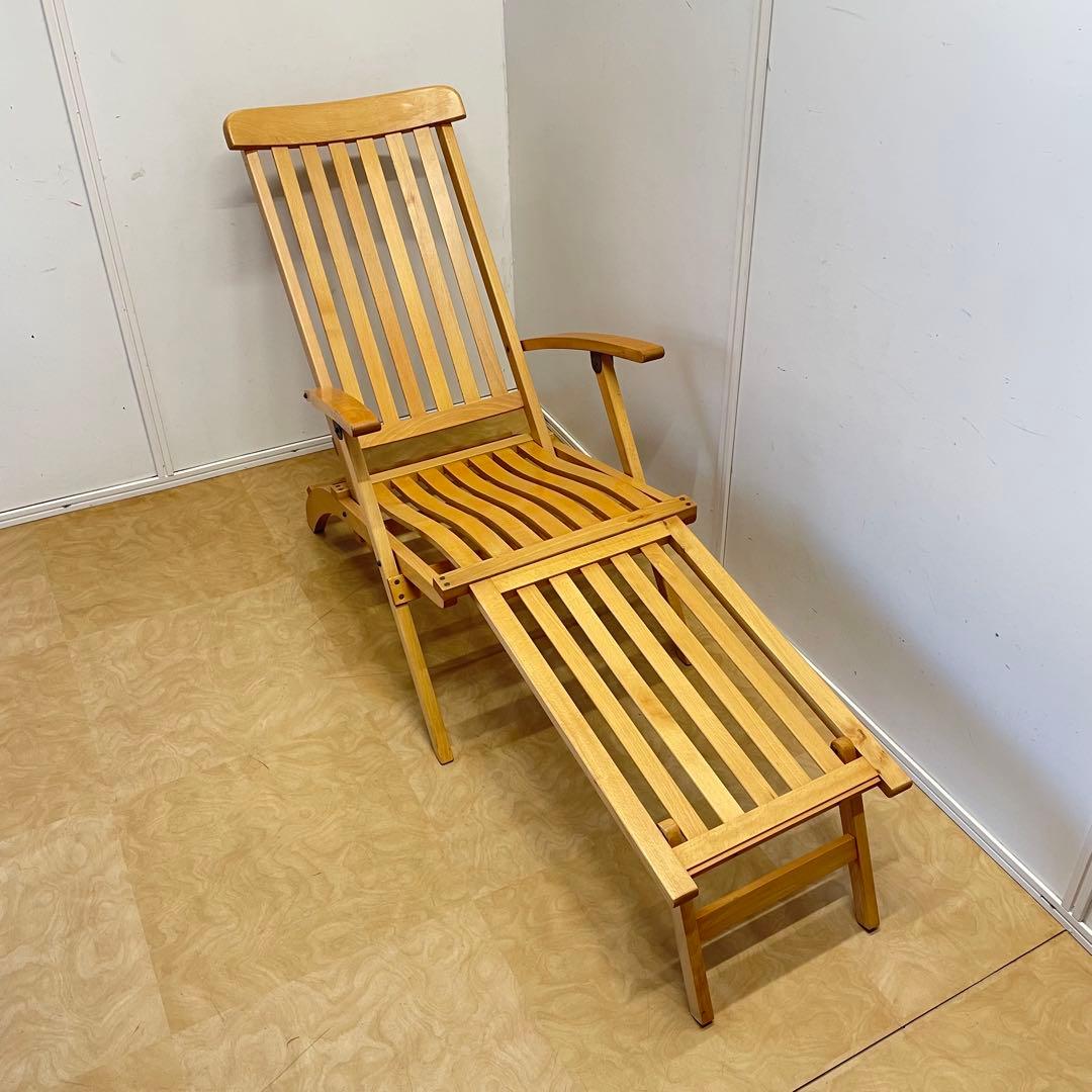 木製デッキチェア フォールディングチェア 折りたたみ椅子 イス 北欧スタイル