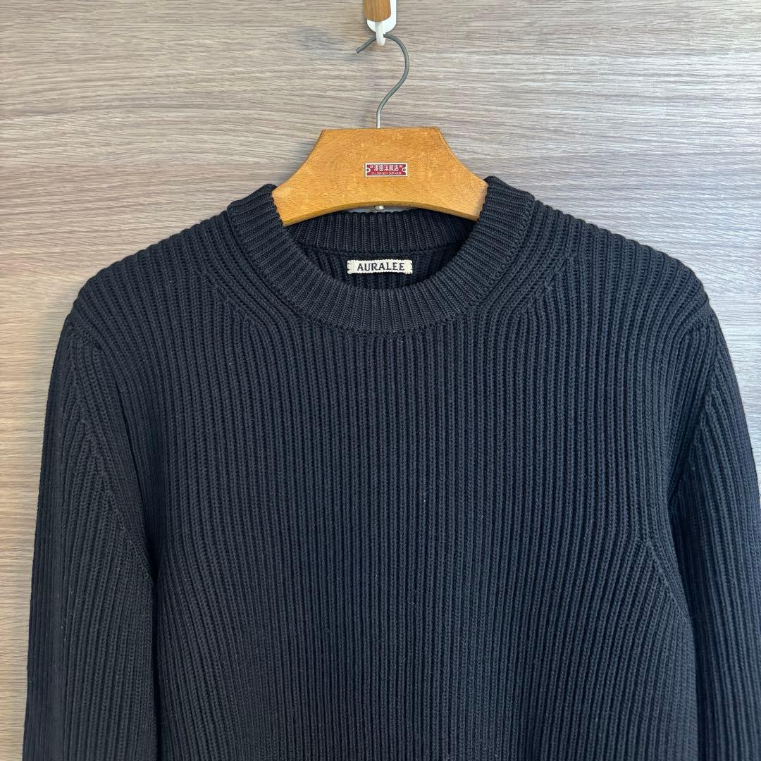 AURALEE/オーラリー CASHMERE WOOL RIB KNIT P/O
