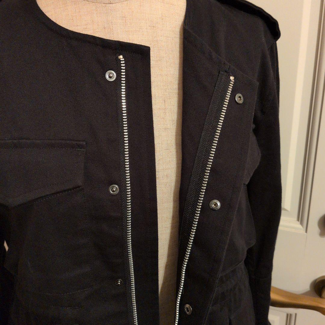 ヨウジヤマモト黒 ミリタリージャケット ウエスト　裾　ドローストリング