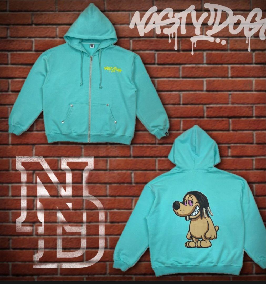 ナスティードッグ ジップアップ パーカー フーディー バックプリント ＸＬ