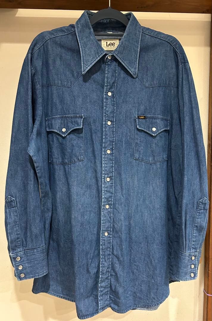 70s USA製Lee デニムシャツ　ウエスタンシャツ　ヴィンテージ　アメリカ製