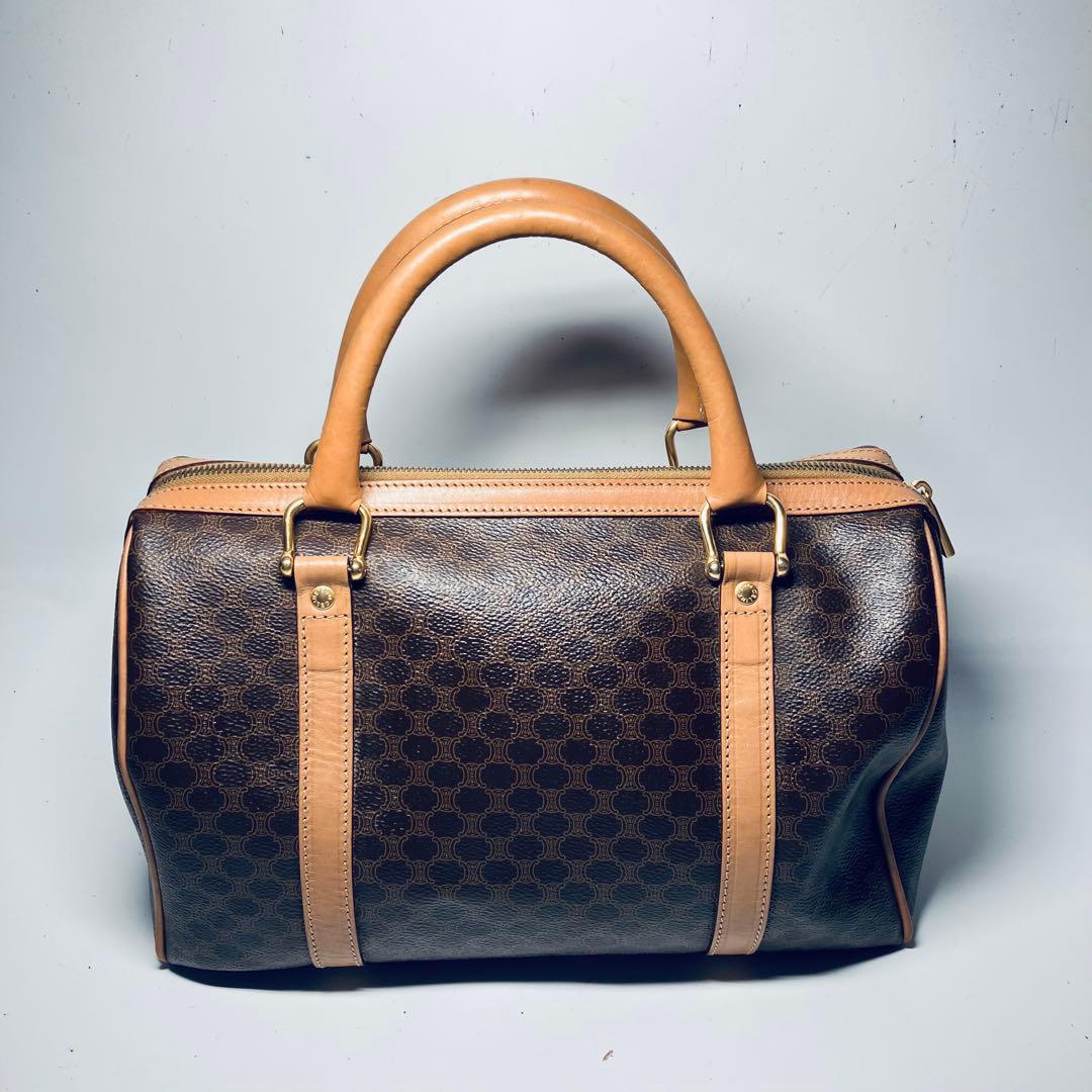 m*★様 極美品　セリーヌ マカダム ハンドバッグ ボストンバッグ ミニボストン